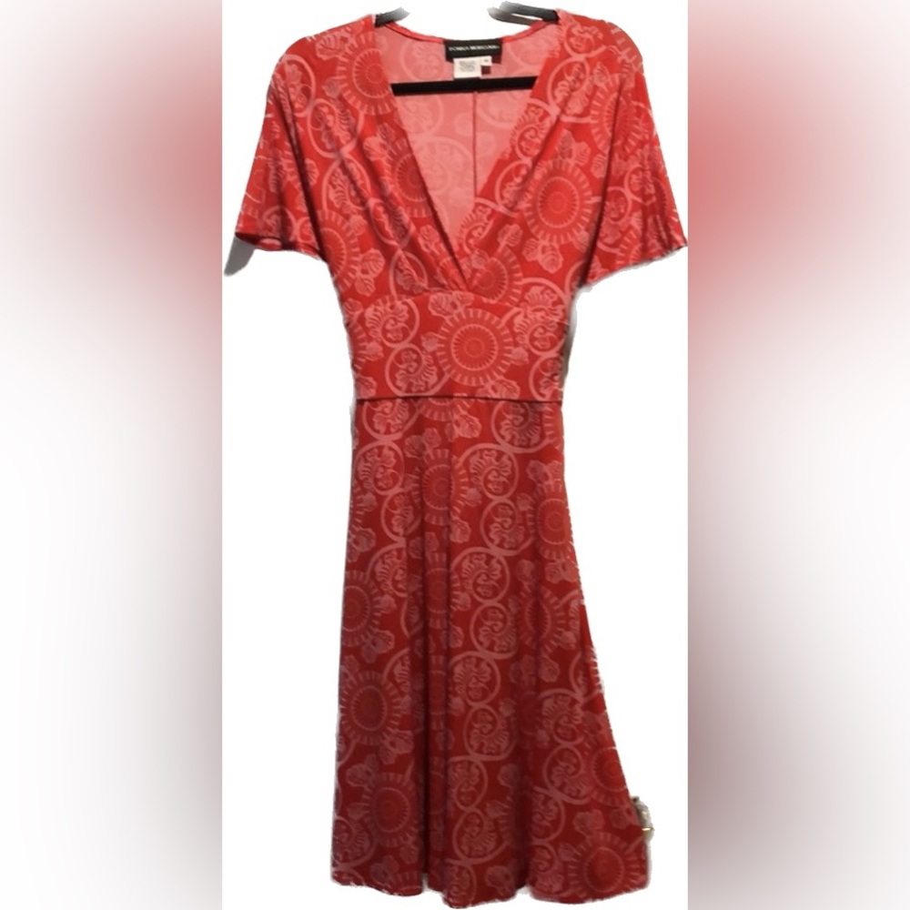 Donna Morgan red and pink dress
